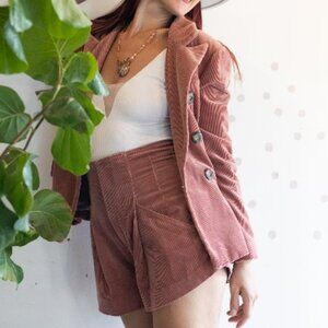 Free People | Pink Corduroy Set